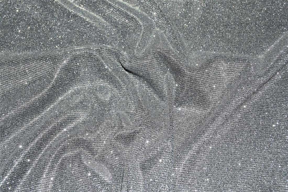 Grey Sparkly Glitter Stretch Moonlight Is a Stunning Sheer Evening…