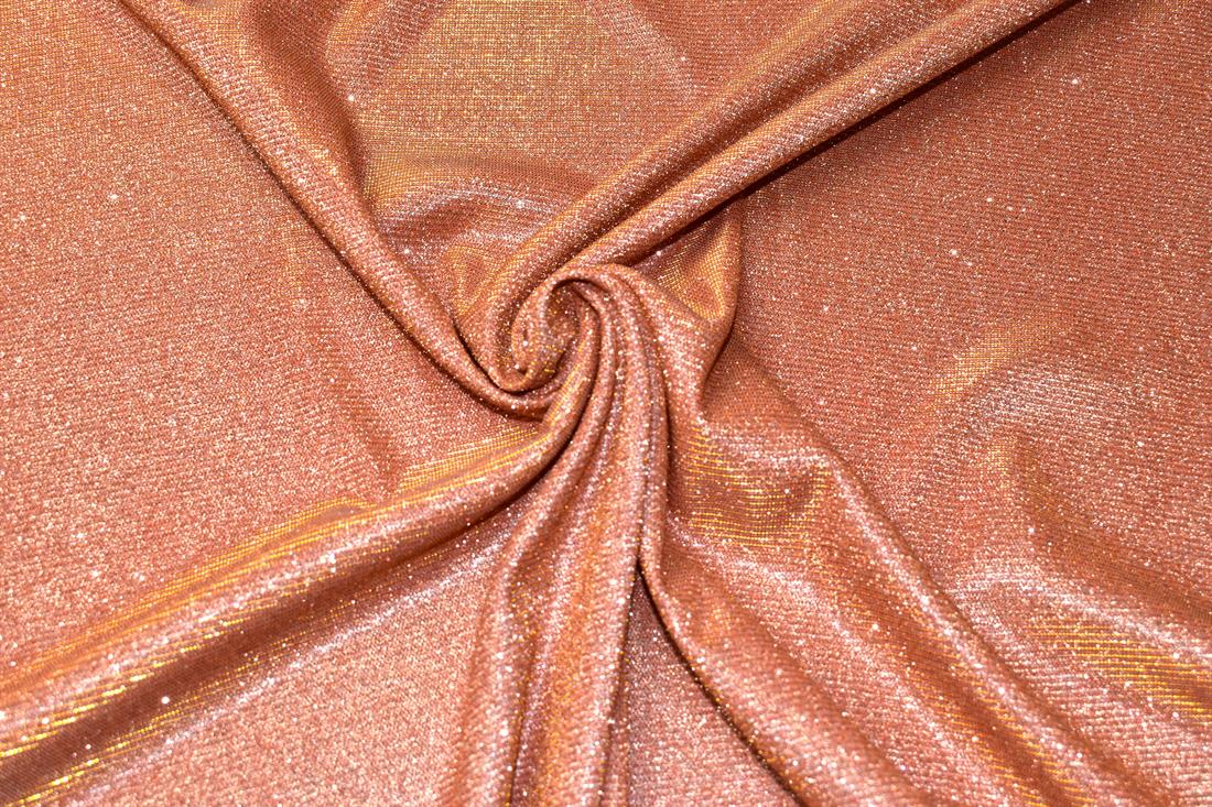 Orange Sparkly Glitter Stretch Moonlight Is a Stunning Sheer Evening…