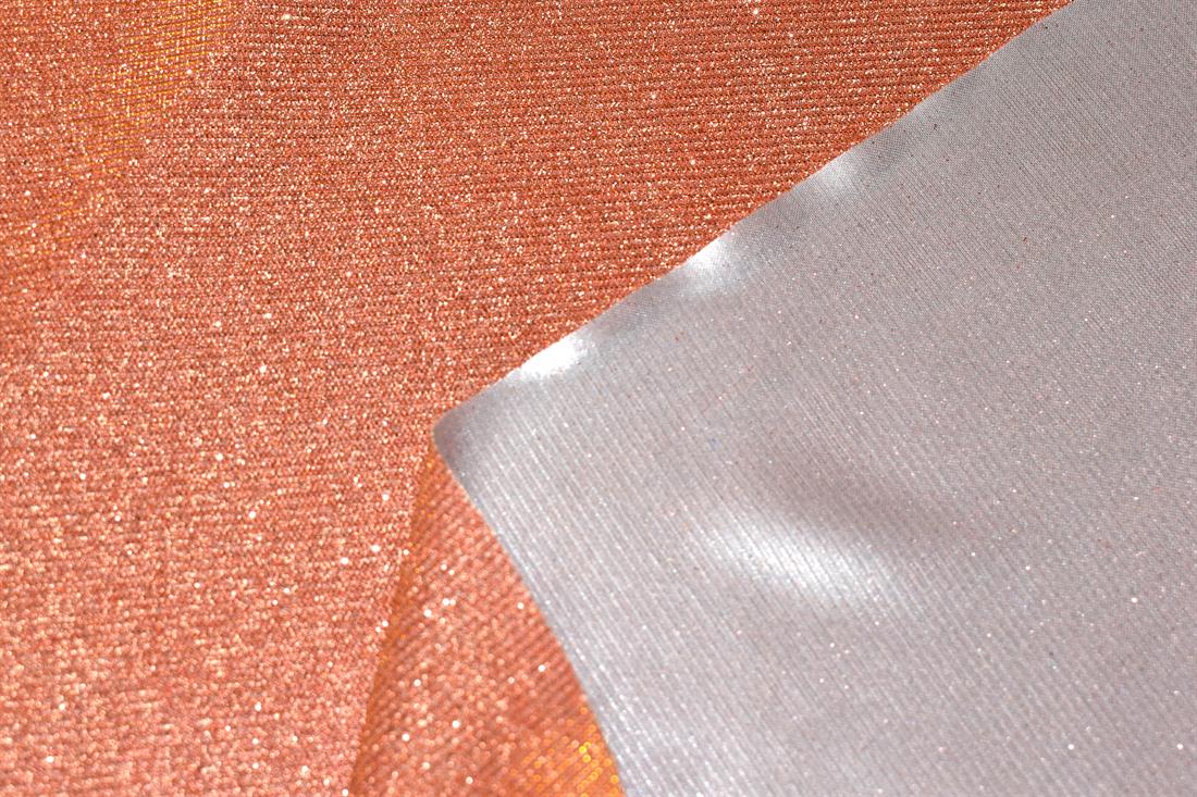Orange Sparkly Glitter Stretch Moonlight Is a Stunning Sheer Evening…