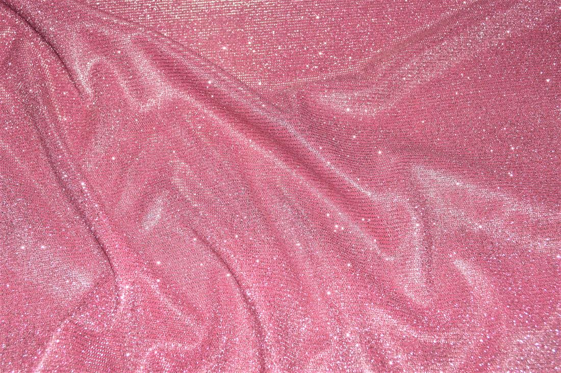 Pink Sparkly Glitter Stretch Moonlight Is a Stunning Sheer Evening…