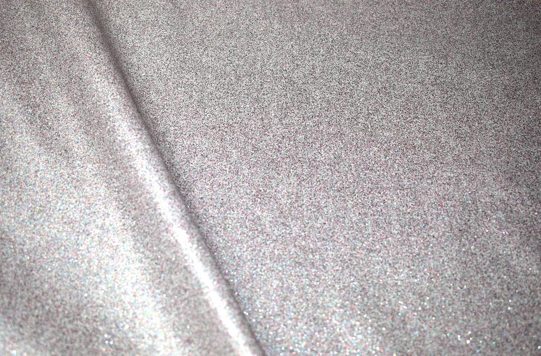 Silver & Multi Pink Cotton Glitter Base Fabric