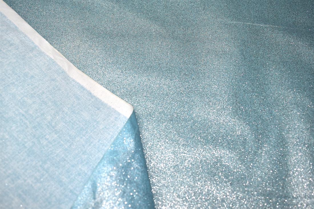 Sky Blue Cotton Glitter Base Fabric