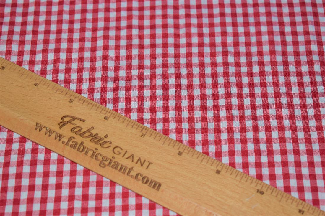 Gingham Print Gauze Fabric