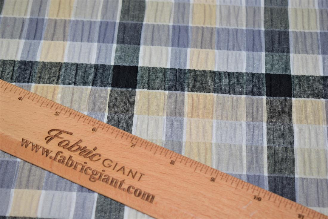 Gingham Print Gauze Fabric