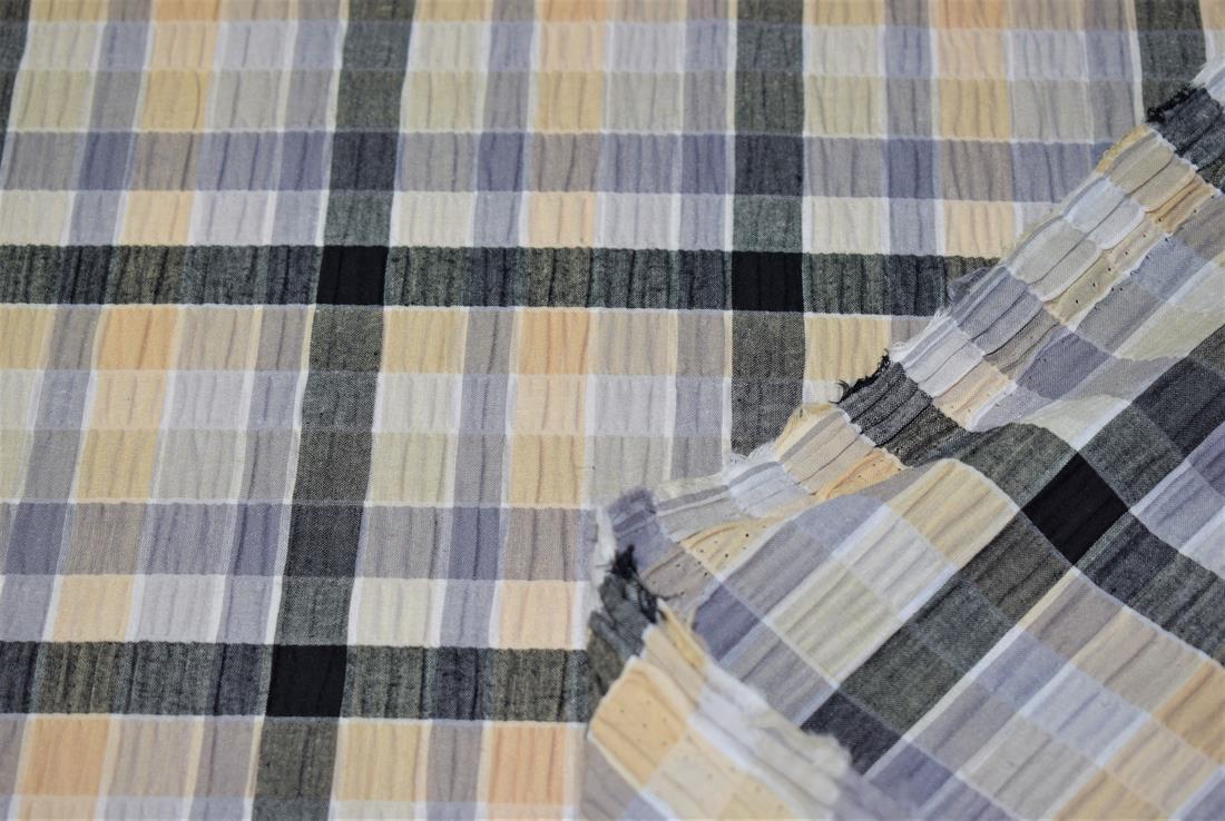 Gingham Print Gauze Fabric