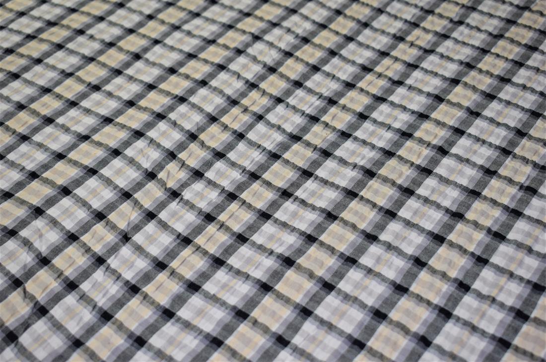 Gingham Print Gauze Fabric