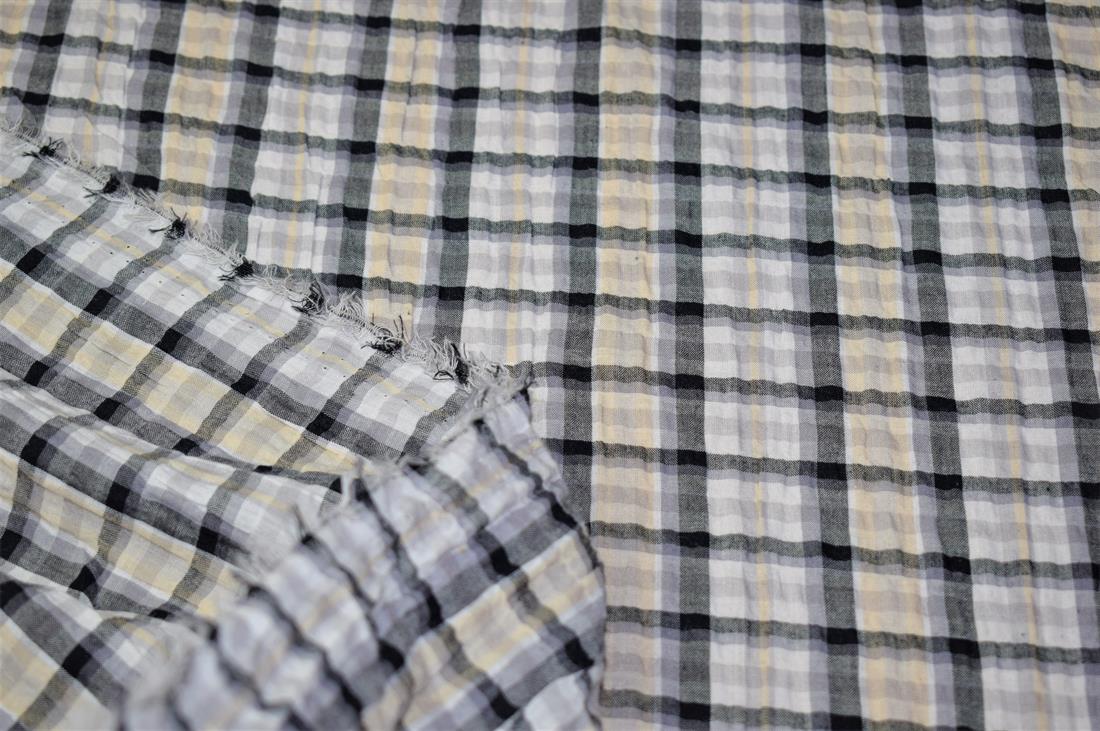 Gingham Print Gauze Fabric