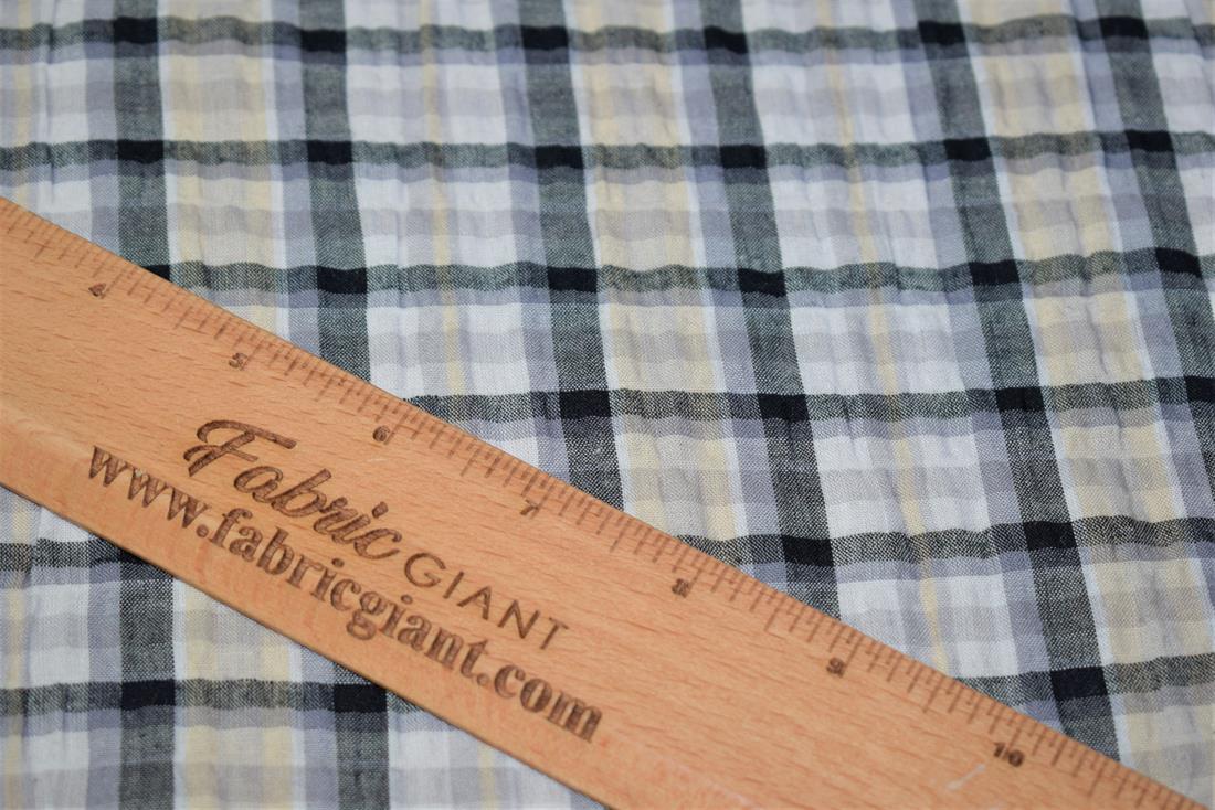 Gingham Print Gauze Fabric