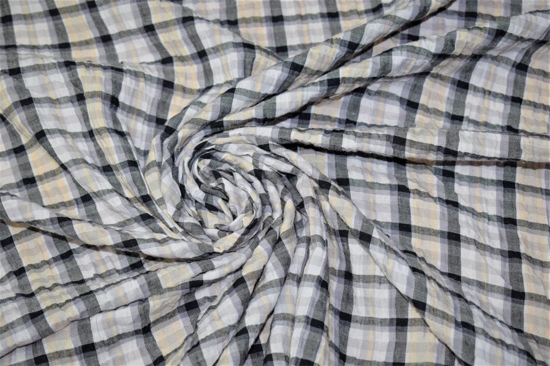 Gingham Print Gauze Fabric
