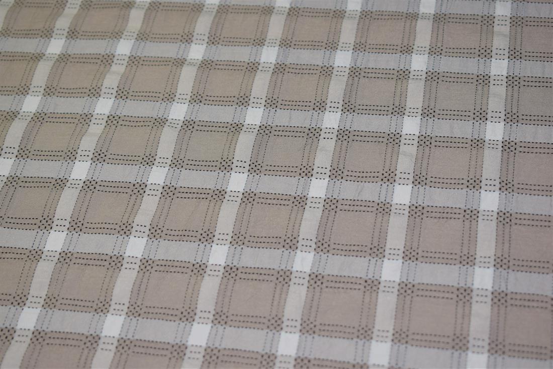 Gingham Print Gauze Fabric