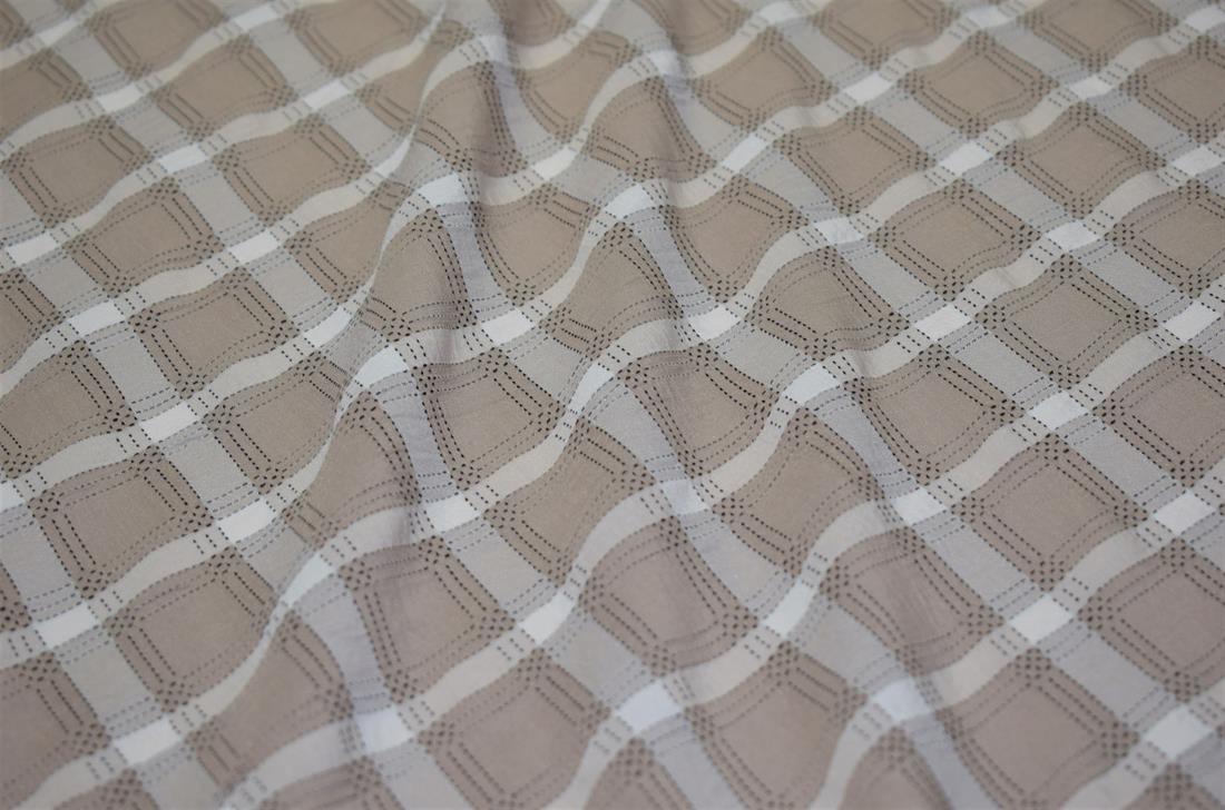 Gingham Print Gauze Fabric