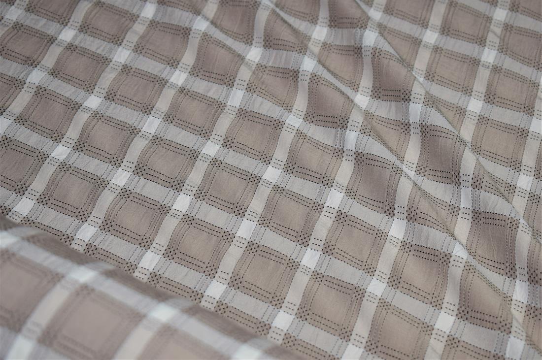 Gingham Print Gauze Fabric