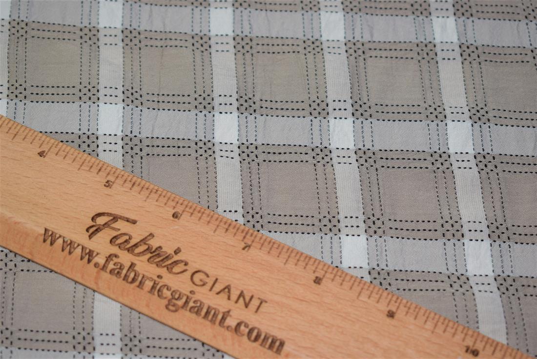 Gingham Print Gauze Fabric