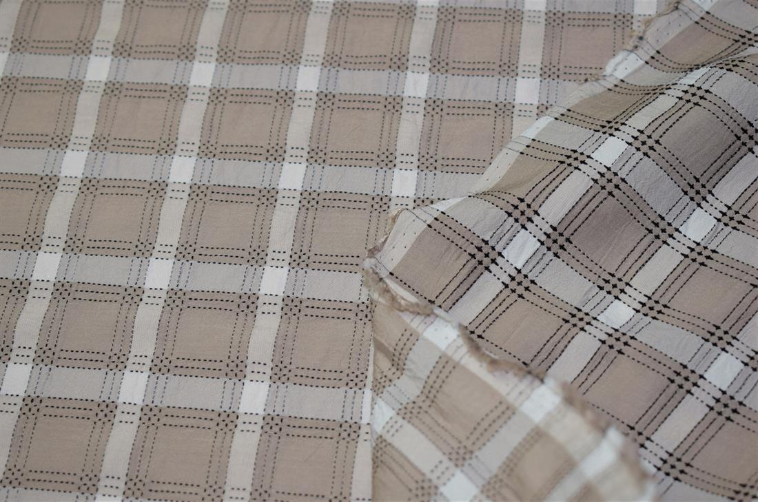 Gingham Print Gauze Fabric