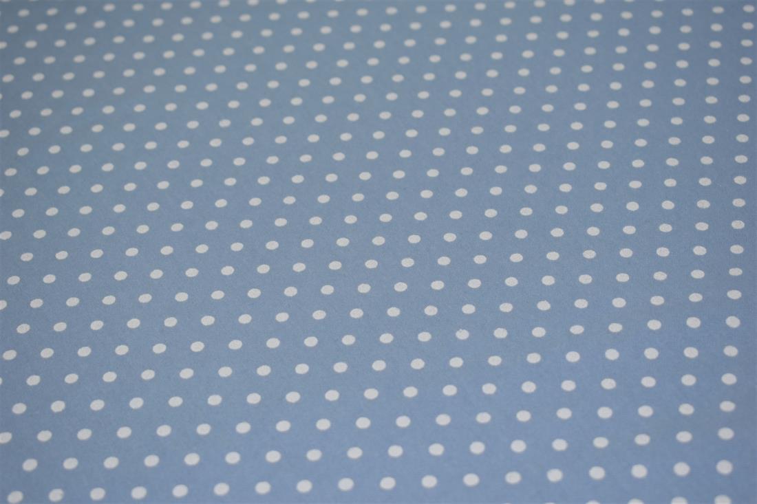 Light Blue Dots Print Gauze Fabric