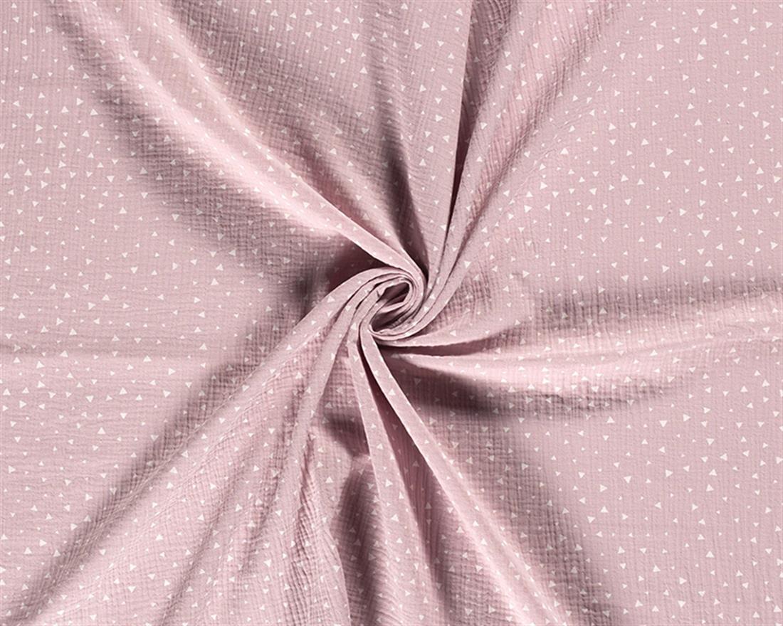 Pink Triangles Double Gauze Is a Fabric