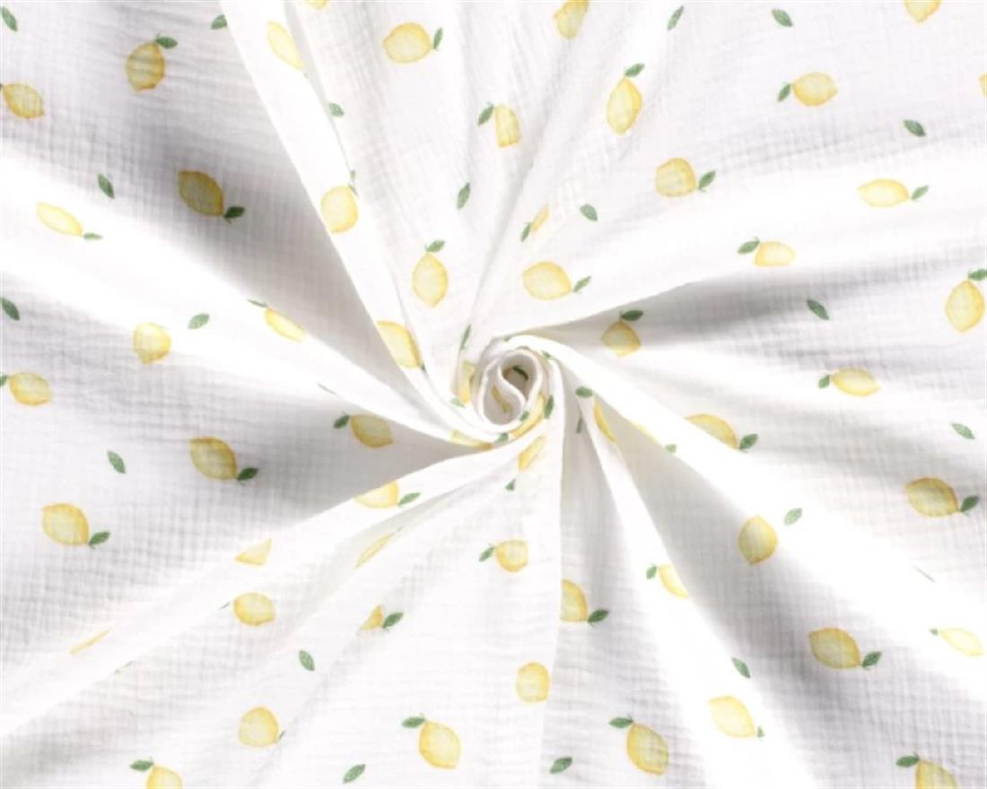 White Muslin Printed Gauze Fabric