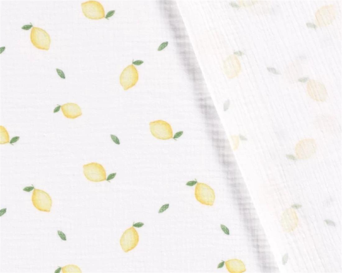 White Muslin Printed Gauze Fabric