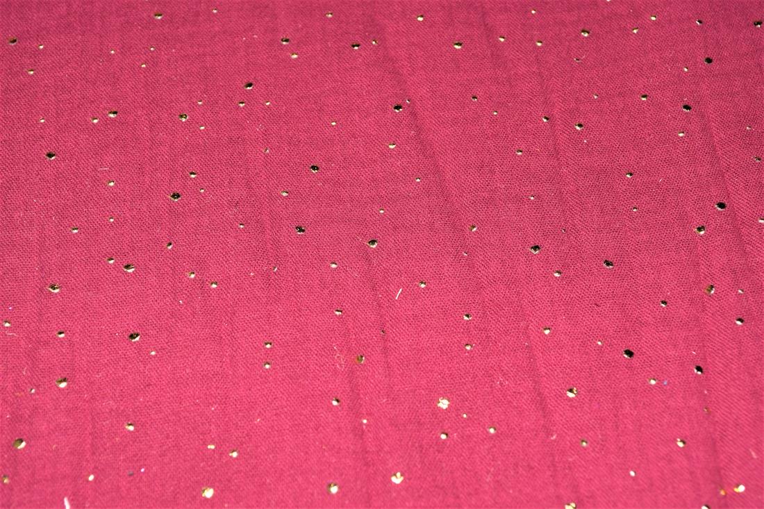 Gold Speckled Double Gauze Printed Fabric
