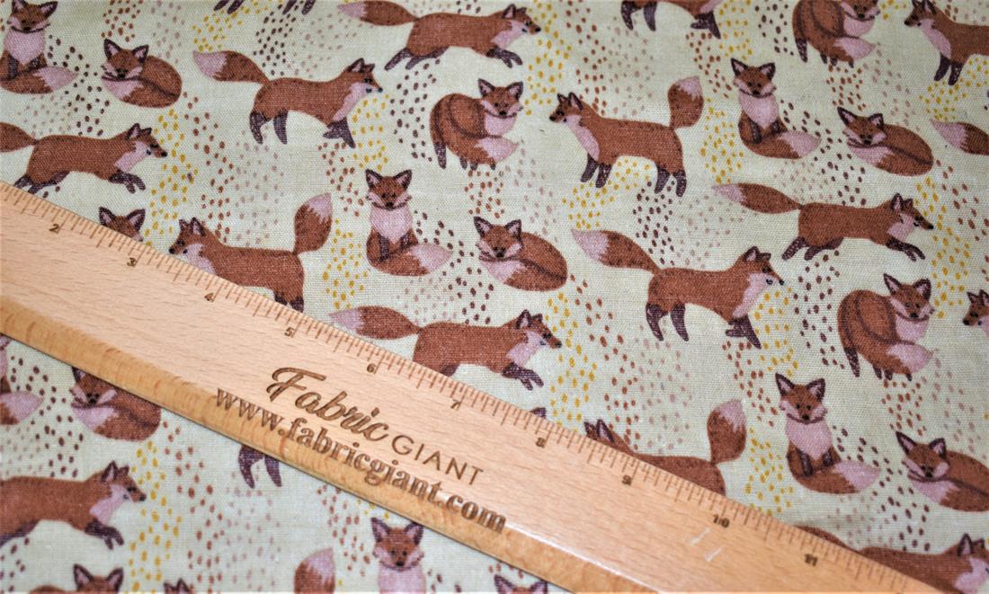 Spotty Foxes Double Gauze Fabric
