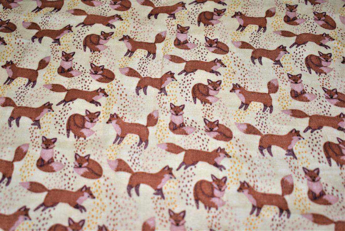 Spotty Foxes Double Gauze Fabric