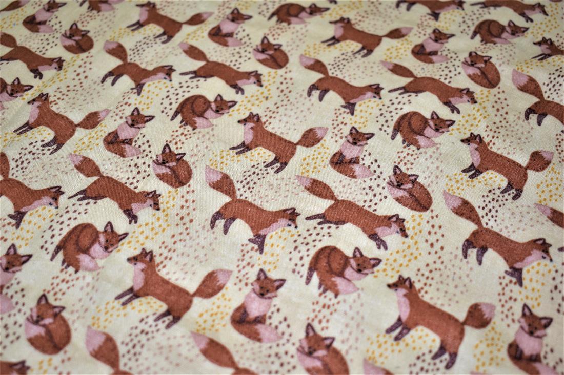 Spotty Foxes Double Gauze Fabric