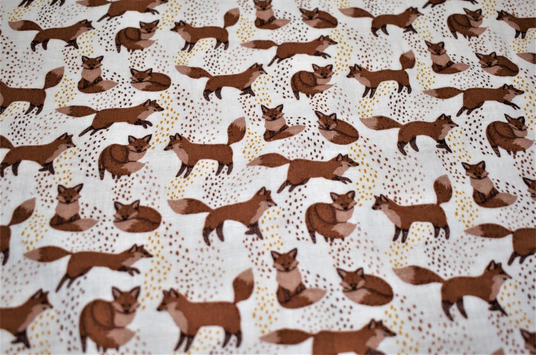 Spotty Foxes Double Gauze Fabric