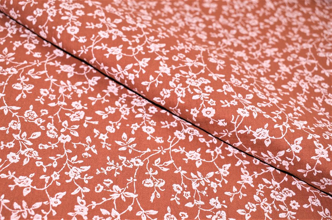 Ditsy Flower Fields Double Gauze Printed Fabric