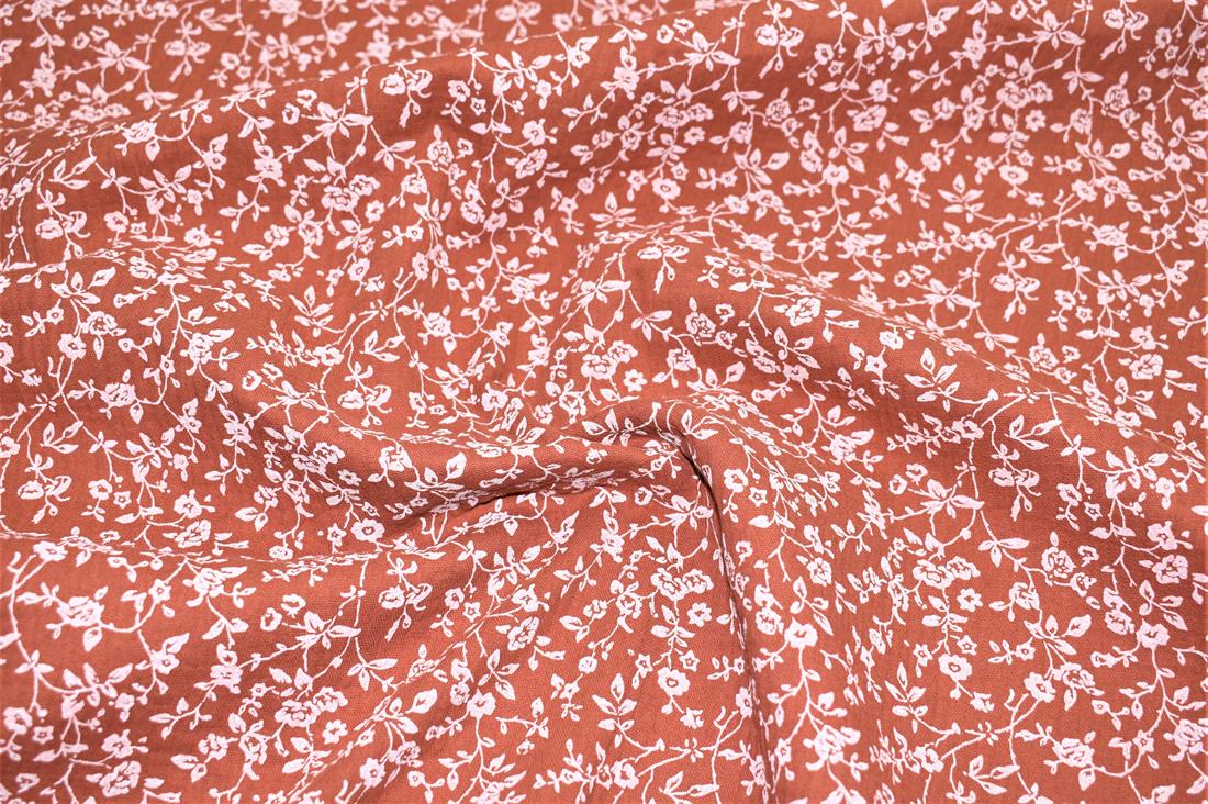 Ditsy Flower Fields Double Gauze Printed Fabric