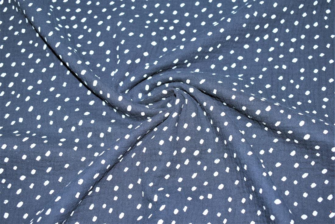 Ditsy Dots Double Gauze Printed Fabric