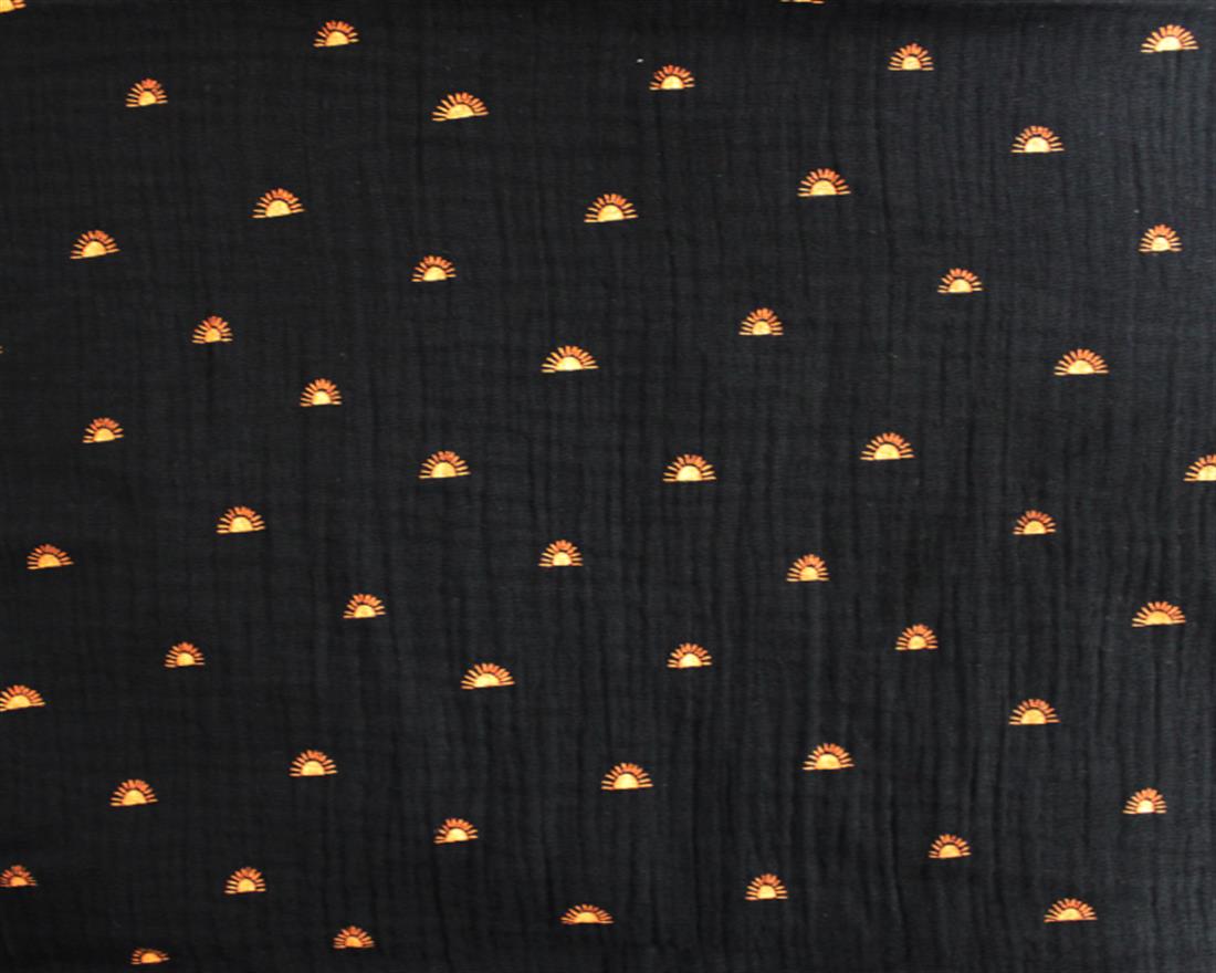 Ditsy Sunrise Organic Double Gauze Printed Fabric