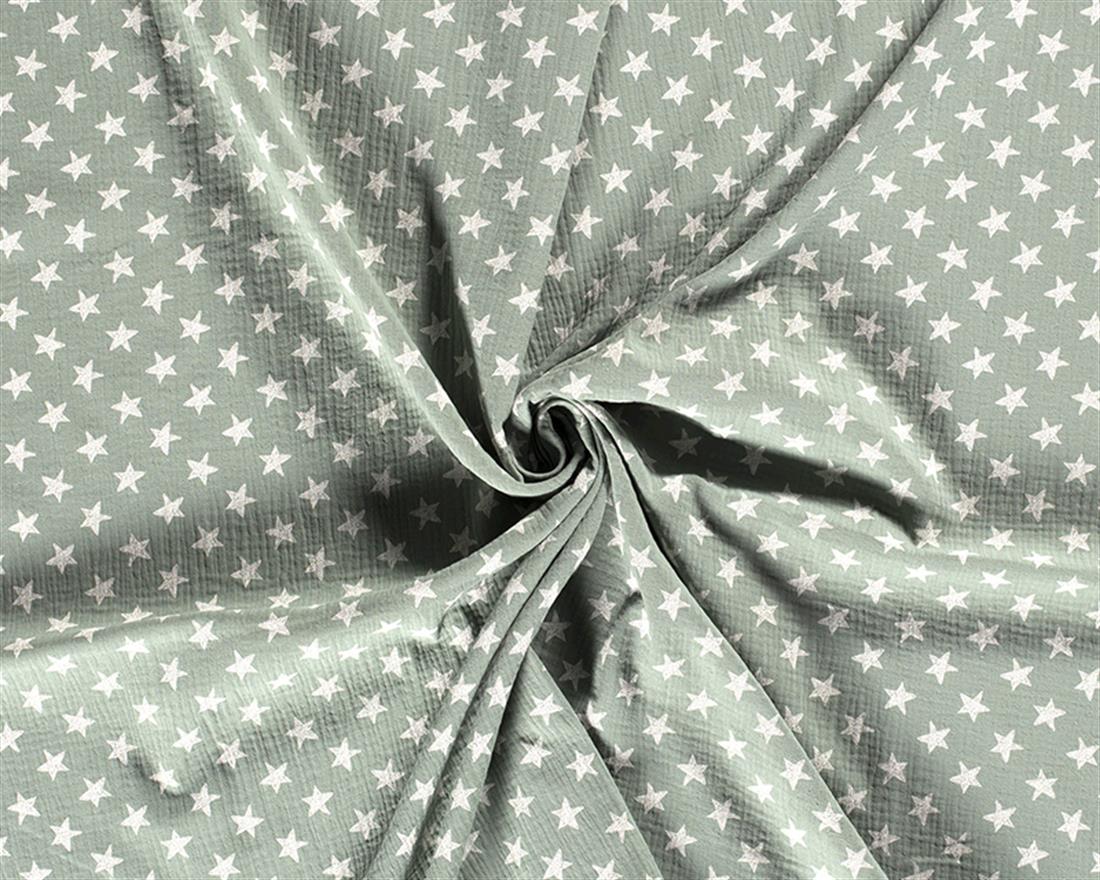 Star Double Gauze Printed Fabric
