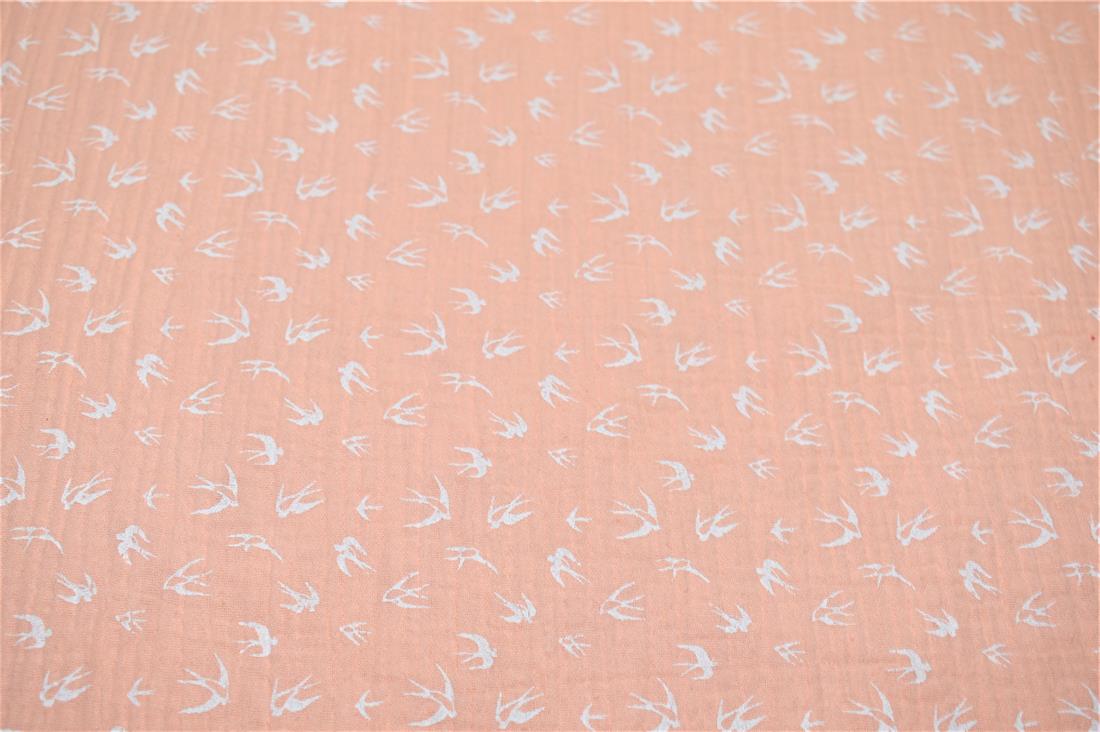 Flamingo Printed Gauze Fabric