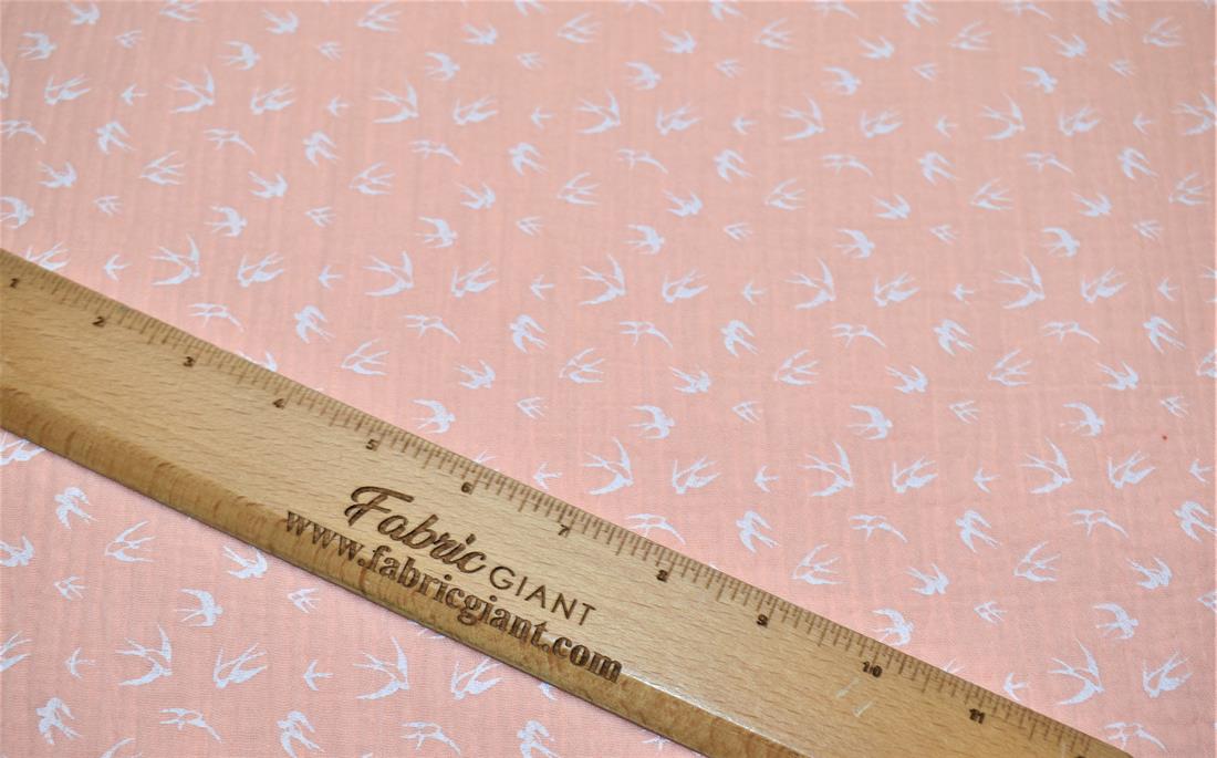 Flamingo Printed Gauze Fabric