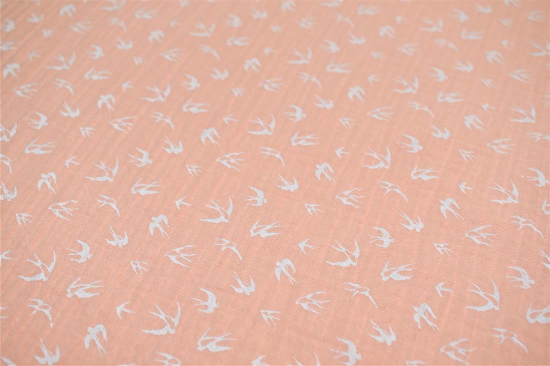 Flamingo Printed Gauze Fabric