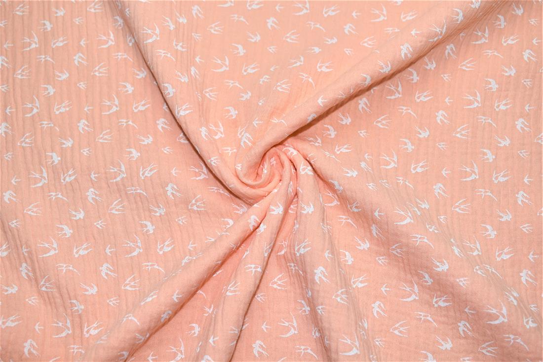 Flamingo Printed Gauze Fabric
