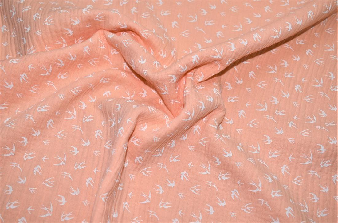 Flamingo Printed Gauze Fabric
