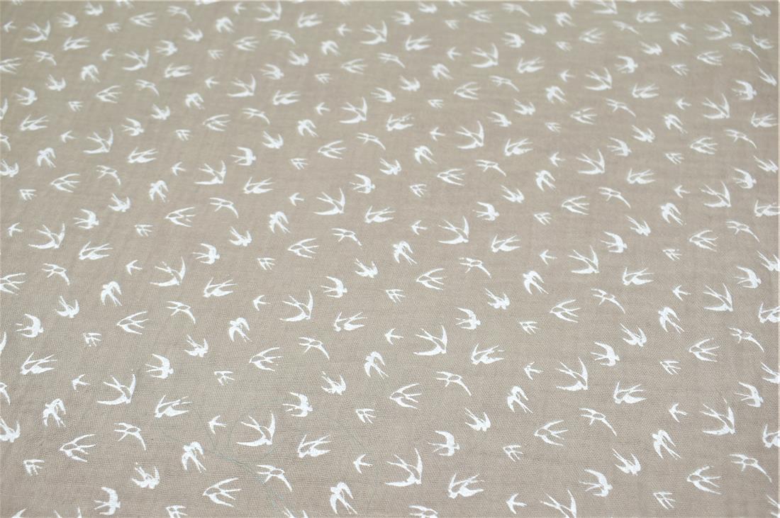 Flamingo Printed Gauze Fabric