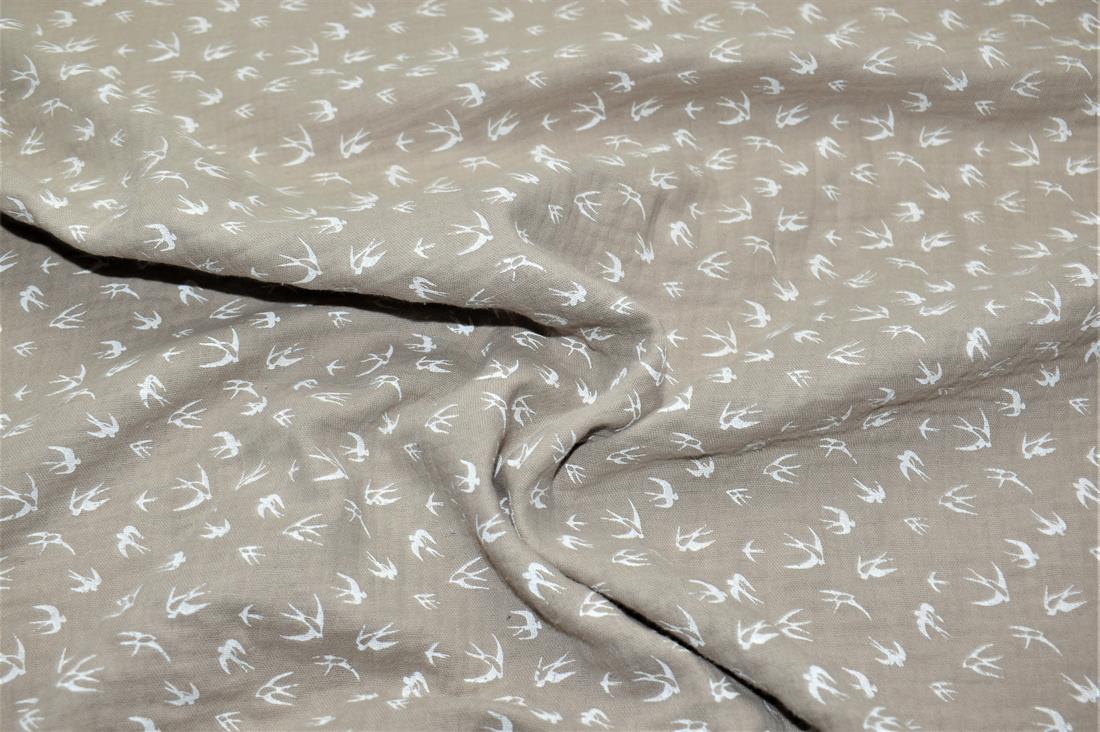 Flamingo Printed Gauze Fabric