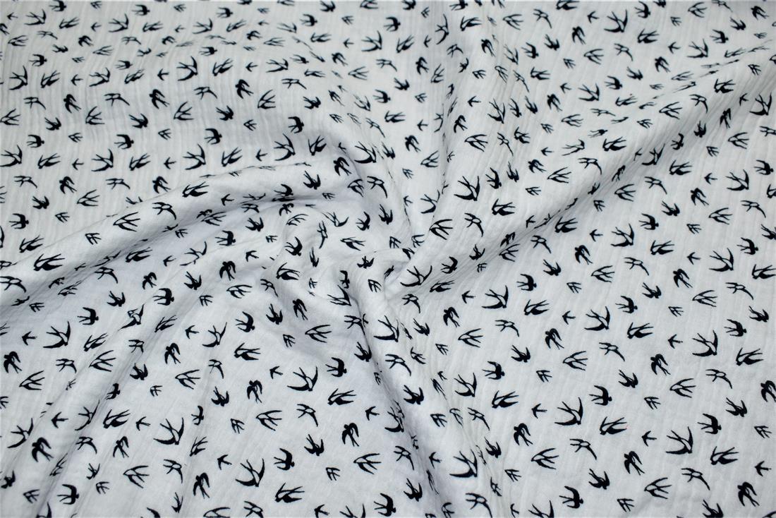 Flamingo Printed Gauze Fabric
