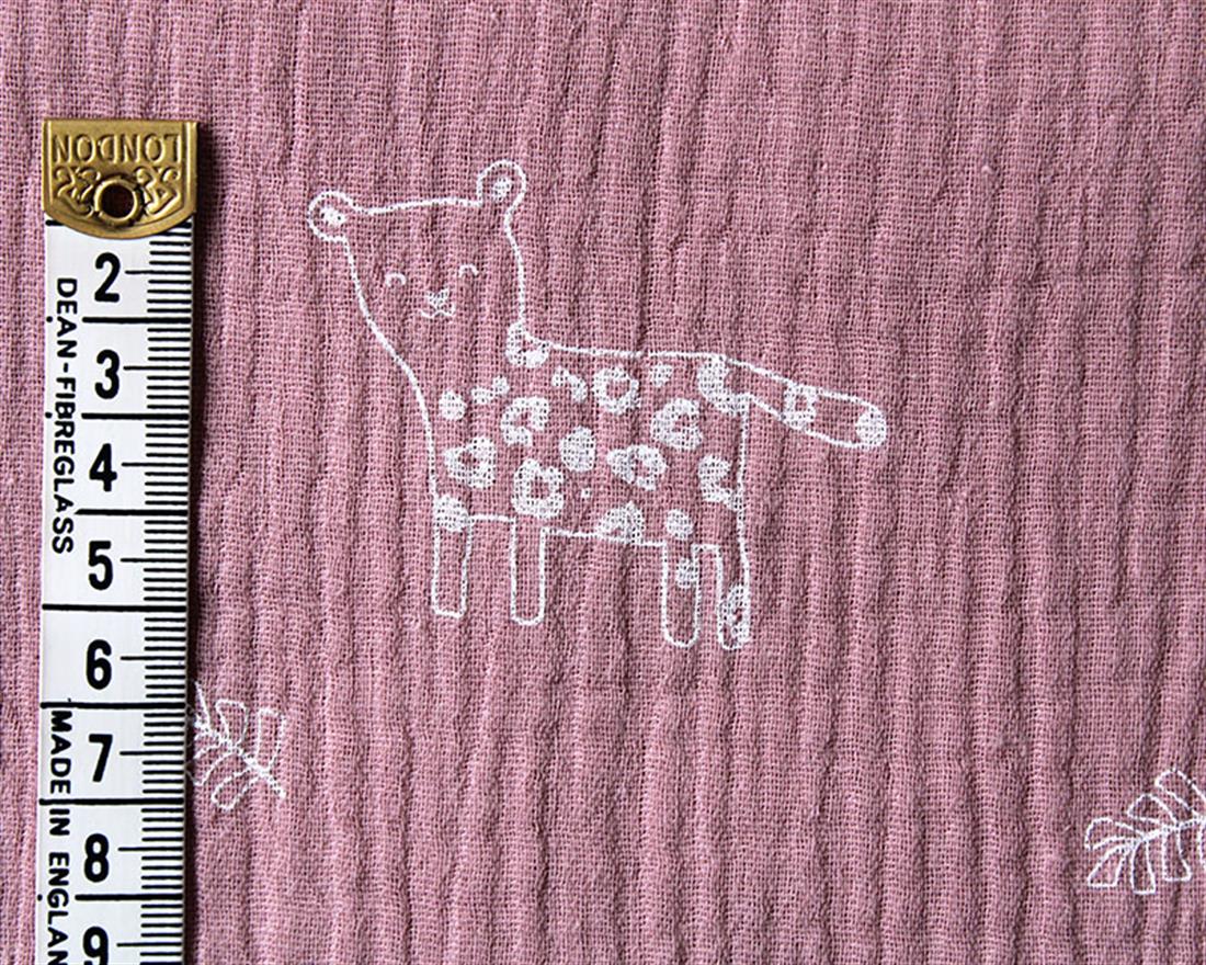 Panther Double Gauze White Outline Child-like Surrounded by Drawn…