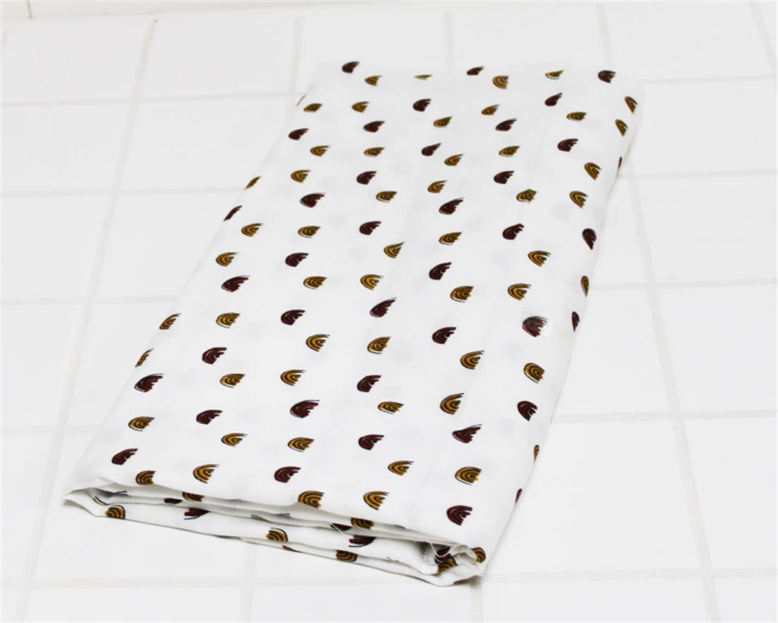Cream Cute Painted Rainbows Double Gauze Printed Fabric