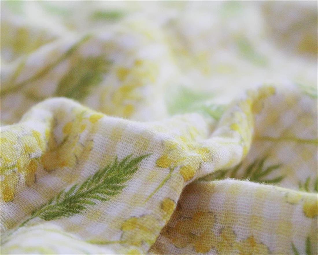 Light Goldenrod Little Johnny Goldenrod Double Gauze Printed Fabric