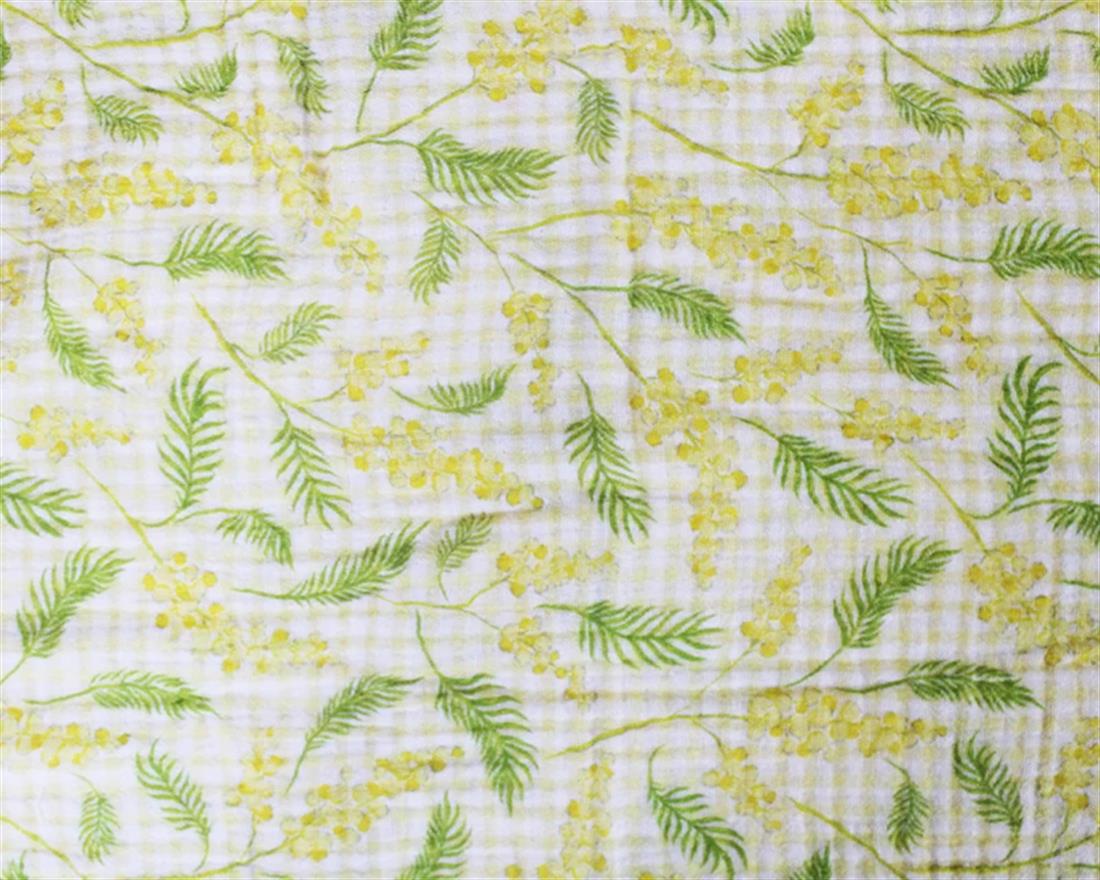Light Goldenrod Little Johnny Goldenrod Double Gauze Printed Fabric