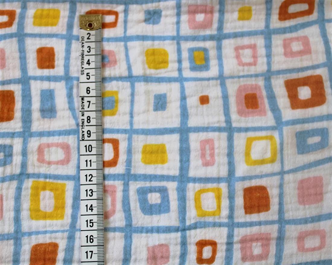 White Little Johnny Pastel Grid Double Gauze Is a Fabric