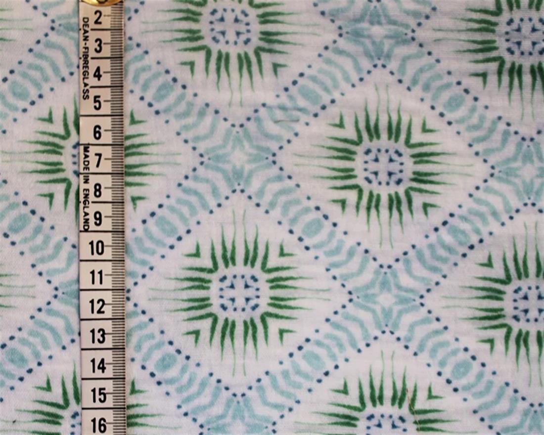 White Little Johnny Aztec Flow Double Gauze Is a Fabric
