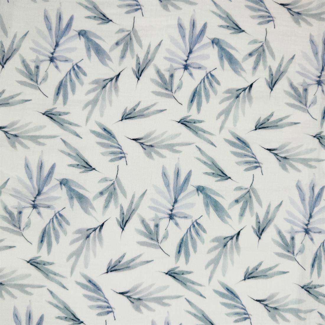 White & Grey Dijon 100% Cotton Double Gauze Fabric