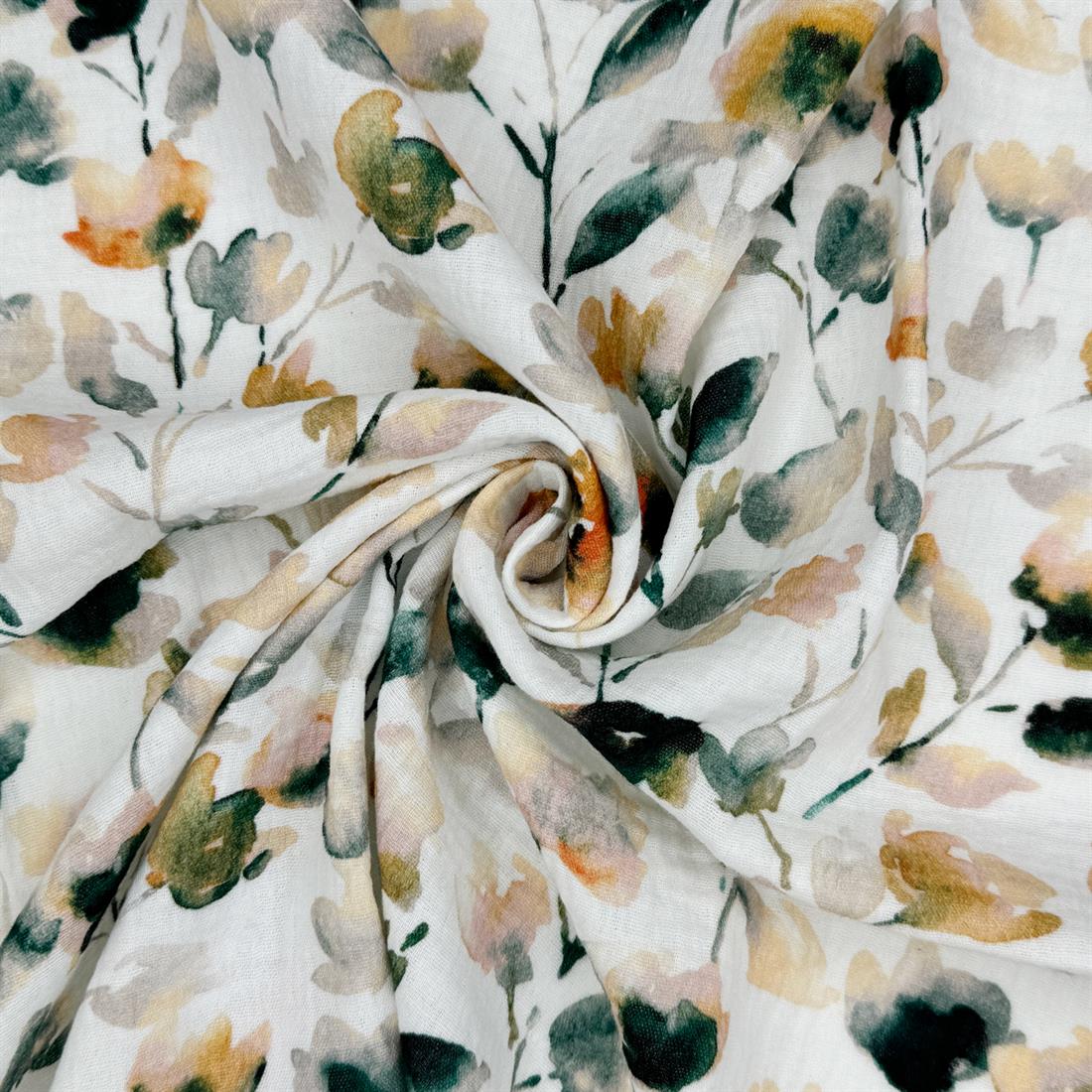 White Cannes 100% Cotton Double Gauze Fabric