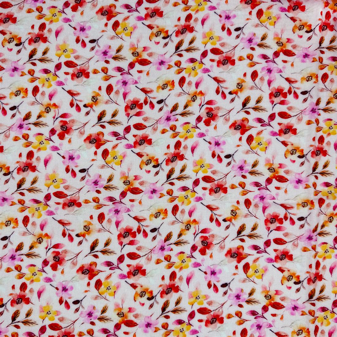 White & Pink Nimes 100% Cotton Double Gauze Fabric