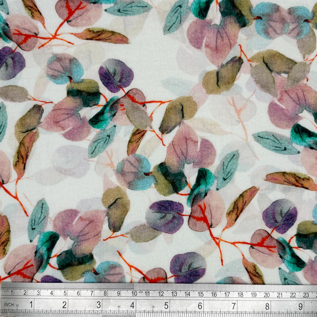 White & Dusky Nancy 100% Cotton Double Gauze Fabric